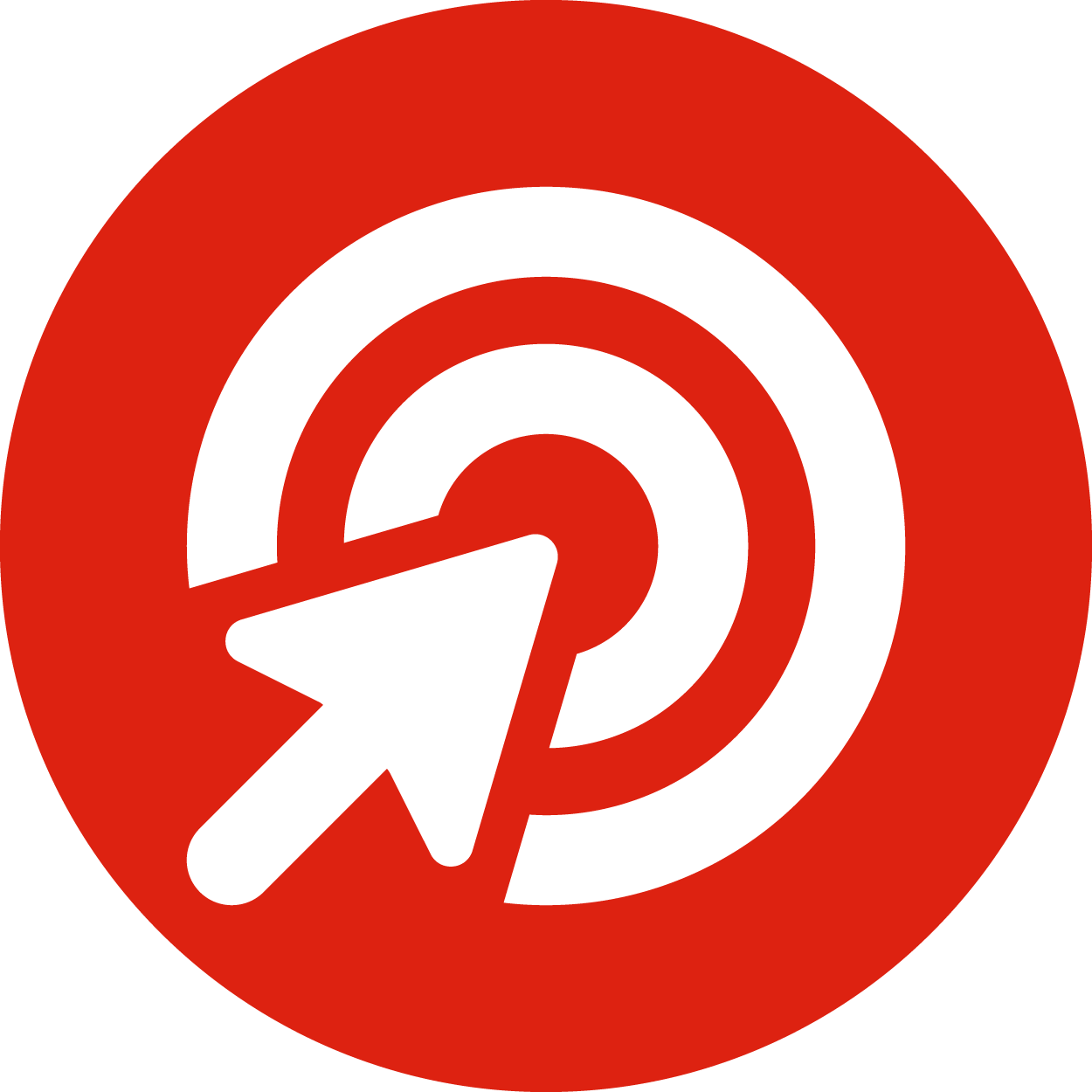 An icon with a mouse cursor pointing to the centre of a bullseye